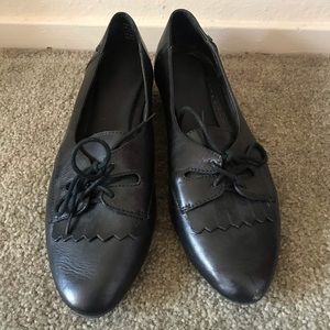 Black loafers
